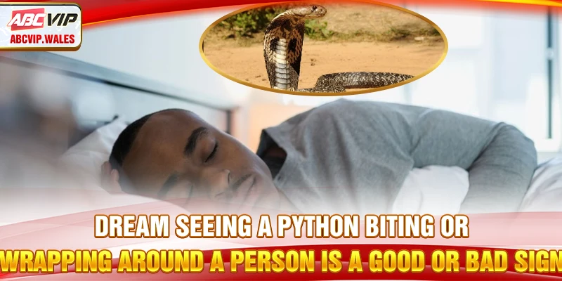 Dreaming see a python biting or wrapping around a person is a good or bad sign
